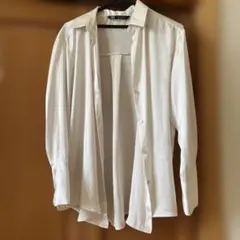 ZARA サテンシャツ ホワイト Mサイズのサムネイル
