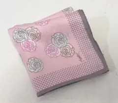 Yves Saint Laurent｜イヴサンローラン ローズ柄 ハンカチ