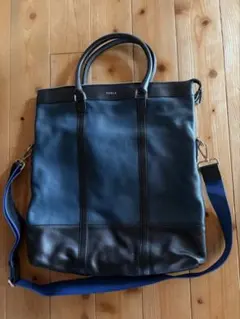FURLA メンズ 2way トートバッグ ショルダーバッグ ネイビーのサムネイル