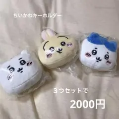 ちいかわ　うさぎ　ハチワレ　もちもちフェイスマスコットキーホルダー