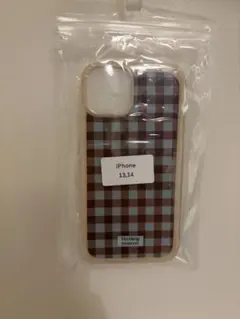 iPhone 13 14 ケース チェック柄 Healing system
