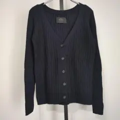 Noble Vネック ウール リブカーディガン