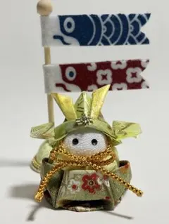 NO.4 五月人形 つまみ細工 鯉のぼり 小さな置物 ハンドメイド ケース