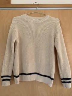 Opaque Clip ベージュ 春ニットセーター 長袖