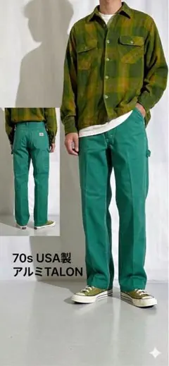 激レア過渡期 70s USA Dickies ペインターパンツ アルミTALON