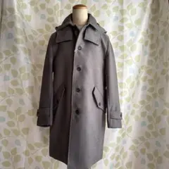 ダッフルコート グレー　フード付き　メンズ