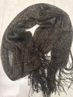 黒×ゴールド　ストール　長方形