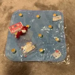 【平成レトロ】ハローキティ　タオルハンカチとゴムおまけ☻お値下げ‼️