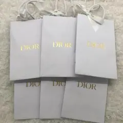 【6枚 中】DIORディオール ショッパー ショップ袋　ギフト袋 リボン付き