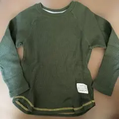 試着のみ☆TORIDORY ワッフルカットソー　カーキ　130 長袖　男の子