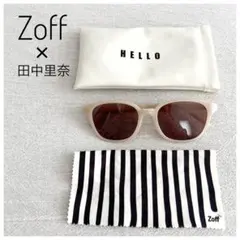 Zoff ブラック ラウンド型サングラス ケース付き　田中里奈さんコラボのサムネイル