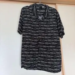 H&M Post-it 総柄 半袖シャツ ブラック Mサイズのサムネイル