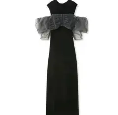 SNIDEL スナイデル チュールボレロリブニットワンピース