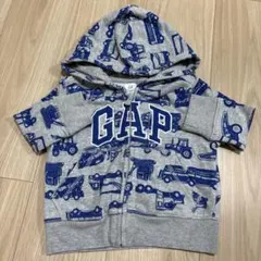 GAP ベビー パーカー 80cm 重機柄 グレー