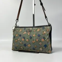 美品 コーチ F57549 花柄 ショルダーバッグ 斜め掛け レディース
