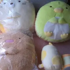 すみっコぐらし ダイカットクッション ぬいぐるみ小物入れ ねこ セット