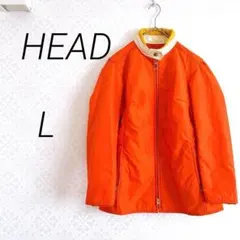 【725】HEAD スキーウェア ナイロンジャケット　L オレンジ　ジップアップ
