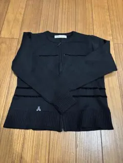 ブラックニットカーディガン 130 ファミリア　エフダッシュ