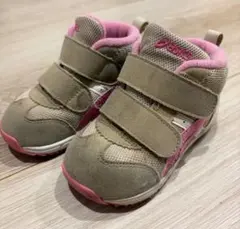 asics ベージュ/ピンク ハイカットシューズ　14.5cm
