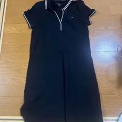 TOMMY HILFIGER 黒 ポロシャツワンピース S/P