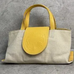 ✨良品✨ ハンティングワールド ハンドバッグ エレファント デカロゴ イエローのサムネイル