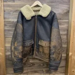 中古 AVIREX ムートン フライトジャケット 羊革