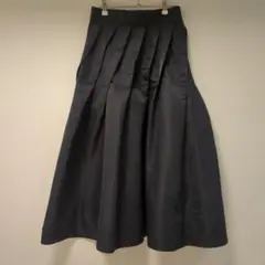 【美品】エストネーション　タフタスカート　ネイビー　36