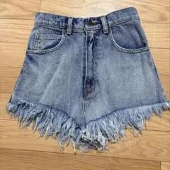 Moussy フリンジデニムショートパンツ サイズ0