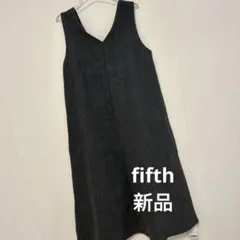 新品fifth ノースリーブVネックワンピース グレー