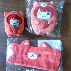 すとぷり莉犬くんセット(あにまるぬいぐるみ、シリコンポーチ、あにまるヘアバンド)