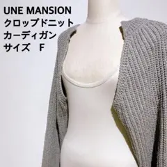 UNE MANSION クロップドニットカーディガン サイズF グレーのサムネイル