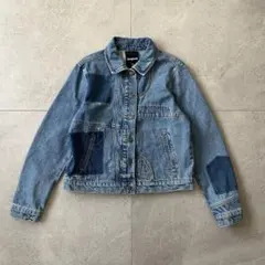Desigual パッチワーク デニムジャケット　短丈　アメカジ　XL y2k