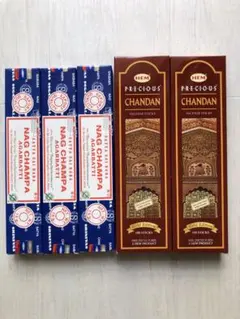 プラス2箱　ナグチャンパ　チャンダン　エコノミーパック　5箱セット　瞑想　お香