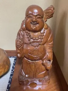 七福神 布袋さん 子宝 夫婦円満 木彫り 置物 高さ58センチ - メルカリ