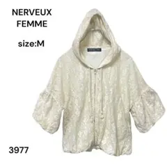 ネルヴーファム　NERVEUX FEMME パーカー　トップス　レース　Ｍ