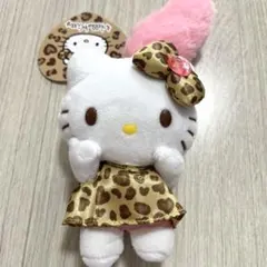 ハローキティ サンリオ ヒョウ柄 ギャル ぬいぐるみマスコット