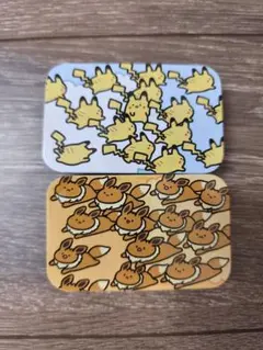 プチ缶コレクション　逃　ピカチュウ　イーブイ