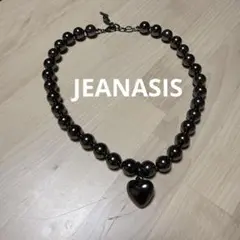 JEANASIS ハートモチーフ ネックレス ブラックシルバー