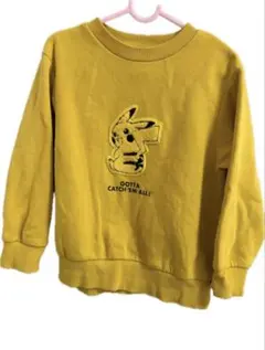 ポケモン ピカチュウ トレーナー スウェット 黄色 110
