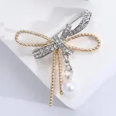 ブローチ#74　ラスト１点　ゴールド　パール　入学式　入園式　卒業式　卒園式