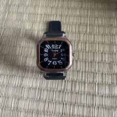 八角形ケース ブラック アナログ 腕時計　QUARTZ