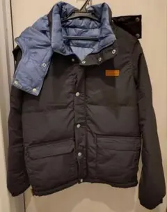 【x-girl】 フード付きリバーシブルダウンジャケット ブラック/ブルー　Ｍ