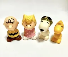 スヌーピーミュージアム限定 指人形 4体セット スヌーピー ウッドストック他