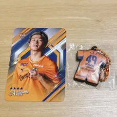 清水エスパルス 北川航也選手 26/27ユニフォームラバーキーホルダー&トレカ