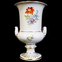 【極美品 １級品】マイセン ベーシックフラワー ３つ花 両手付き 花瓶のサムネイル