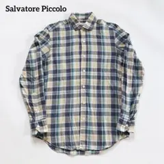Salvatore Piccolo コットン・リネン シャツ 長袖イタリア製のサムネイル