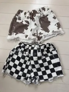 シーイン　ハーフパンツ　ショートデニム　ベビーデニム　２枚セット