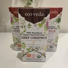 正規品】eco veda®︎ハーバルヘアカラー ディープチェスナット3箱