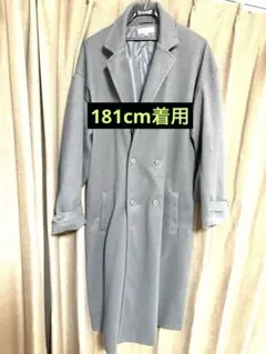 極美品 Spick and Span ダブルチェスター ウールコート 濃いグレー