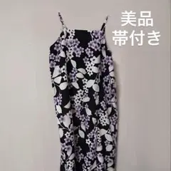 しまむら 美品 セパレート 花柄 浴衣 帯セット